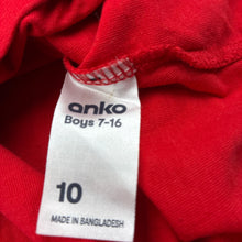 Load image into Gallery viewer, Boys Anko, red cotton Christmas tee / top, EUC, size 10,  