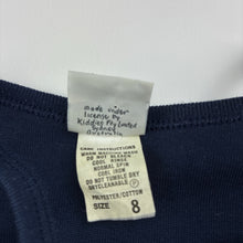 Load image into Gallery viewer, Girls Viva La Wombat, navy singlet top, GUC, size 8,  
