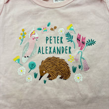 Load image into Gallery viewer, Girls Peter Alexander, Christie Williams embroidered cotton tee / top, light marks, FUC, size 0,  