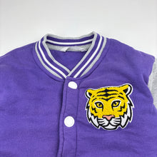 Load image into Gallery viewer, Boys Milkshake, wadded varsity style jacket, tiger, no size, armpit to armpit: 35cm, shoulder to cuff: 33cm, FUC, size 3,  