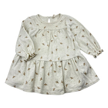 Load image into Gallery viewer, Girls QUINCY MAE, organic cotton long sleeve dress, birds, FUC, size 0, L: 35cm