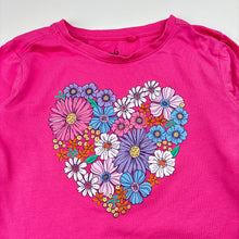 Load image into Gallery viewer, Girls Anko, cotton long sleeve tee / top, flowers, FUC, size 3,  