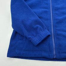 Load image into Gallery viewer, Unisex SCHOOL ZONE, blue fleece zip up sweater / jacket, GUC, size 8,  