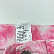 Load image into Gallery viewer, Girls Anko, tie dyed stretch denim shorts, adjustable, FUC, size 8,  