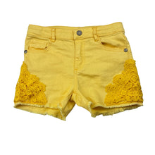 Load image into Gallery viewer, Girls Ollie's Place, yellow denim shorts, adjustable, FUC, size 6,  