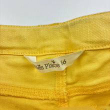 Load image into Gallery viewer, Girls Ollie's Place, yellow denim shorts, adjustable, FUC, size 6,  