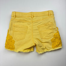 Load image into Gallery viewer, Girls Ollie's Place, yellow denim shorts, adjustable, FUC, size 6,  