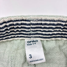 Load image into Gallery viewer, Boys Anko, linen / cotton shorts, elasticated, FUC, size 3,  