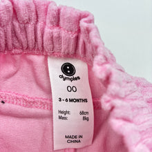 Load image into Gallery viewer, Girls Dymples, ribbed velour pants, elasticated, light marks, FUC, size 00,  