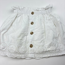 Load image into Gallery viewer, Girls Anko, lined broderie cotton skirt, elasticated, FUC, size 5,  