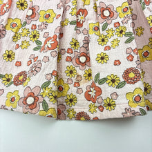 Load image into Gallery viewer, Girls Anko, floral cotton summer dress, mark lower front, FUC, size 0, L: 40cm