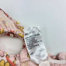 Load image into Gallery viewer, Girls Anko, floral cotton summer dress, mark lower front, FUC, size 0, L: 40cm