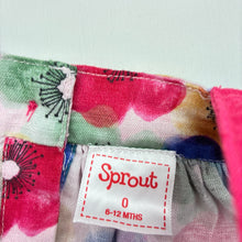 Load image into Gallery viewer, Girls Sprout, colourful floral linen / cotton summer dress, GUC, size 0, L: 40cm