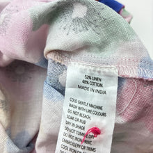 Load image into Gallery viewer, Girls Sprout, colourful floral linen / cotton summer dress, GUC, size 0, L: 40cm