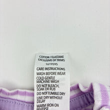 Load image into Gallery viewer, Girls Dymples, purple &amp; white stripe ribbed tee / top, FUC, size 0,  