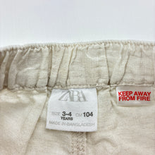 Load image into Gallery viewer, Boys Zara, linen shorts, elasticated, GUC, size 3-4,  