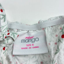 Load image into Gallery viewer, Girls Mango, cotton casual summer dress, FUC, size 4, L: 55cm