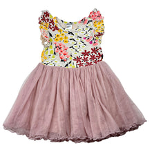 Load image into Gallery viewer, Girls Bonds, spliced floral &amp; tulle dress, FUC, size 3, L: 47cm