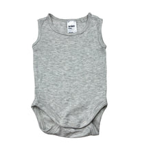 Load image into Gallery viewer, Unisex Anko, grey marle singletsuit / romper, EUC, size 000,  