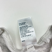 Load image into Gallery viewer, Unisex Anko, grey marle singletsuit / romper, EUC, size 000,  