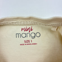 Load image into Gallery viewer, Girls Mango, cotton tee / top, FUC, size 1,  