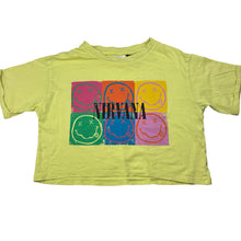 Load image into Gallery viewer, Girls Zara, NIRVANA cropped cotton tee / top, FUC, size 8,  