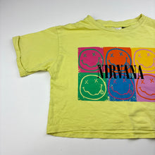 Load image into Gallery viewer, Girls Zara, NIRVANA cropped cotton tee / top, FUC, size 8,  