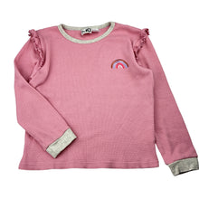 Load image into Gallery viewer, Girls Cotton On, waffle long sleeve pyjama top, rainbow, GUC, size 10,  