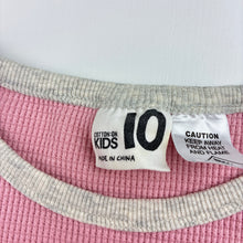 Load image into Gallery viewer, Girls Cotton On, waffle long sleeve pyjama top, rainbow, GUC, size 10,  