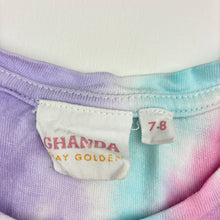 Load image into Gallery viewer, Girls GHANDA, tie dyed cotton tee / top, FUC, size 7-8,  
