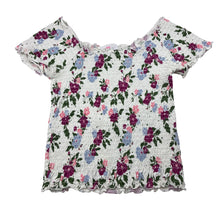 Load image into Gallery viewer, Girls Mango, shirred floral cotton top, GUC, size 12,  