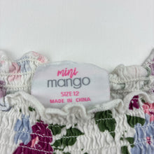 Load image into Gallery viewer, Girls Mango, shirred floral cotton top, GUC, size 12,  