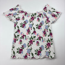 Load image into Gallery viewer, Girls Mango, shirred floral cotton top, GUC, size 12,  