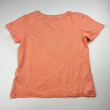 Load image into Gallery viewer, Girls H&amp;M, coral cotton tee / top, hearts, EUC, size 7-8,  
