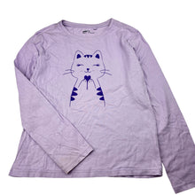 Load image into Gallery viewer, Girls Anko, purple cotton long sleeve top, cat, FUC, size 9,  