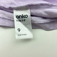 Load image into Gallery viewer, Girls Anko, purple cotton long sleeve top, cat, FUC, size 9,  