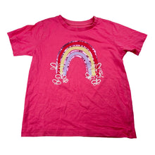 Load image into Gallery viewer, Girls KID, pink cotton tee / top, rainbow, FUC, size 6,  