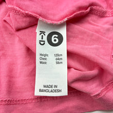 Load image into Gallery viewer, Girls KID, pink cotton tee / top, rainbow, FUC, size 6,  
