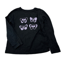 Load image into Gallery viewer, Girls Anko, cotton long sleeve tee / top, butterflies, GUC, size 5,  