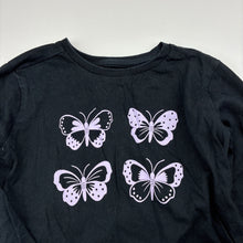 Load image into Gallery viewer, Girls Anko, cotton long sleeve tee / top, butterflies, GUC, size 5,  