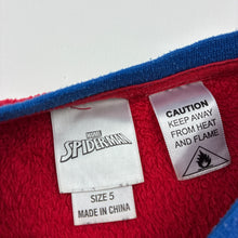 Load image into Gallery viewer, Boys Marvel, Spiderman fleece winter pyjama top, FUC, size 5,  
