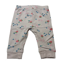 Load image into Gallery viewer, Girls Target, pink stretchy leggings / bottoms, fruit, EUC, size 000,  
