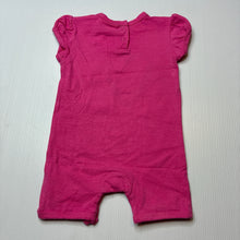 Load image into Gallery viewer, Girls Milky, pink stretchy romper,love, GUC, size 000,  