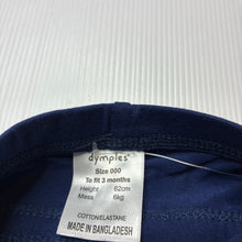 Load image into Gallery viewer, Girls Dymples, navy ruffle leggings / bottoms, EUC, size 000,  