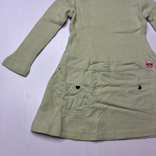 Load image into Gallery viewer, Girls Sprout, green long sleeve casual dress, GUC, size 1, L: 41cm
