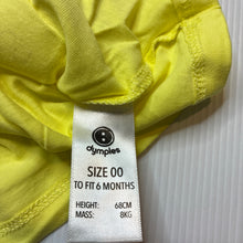 Load image into Gallery viewer, Girls Dymples, yellow cotton t-shirt / top, NEVER WORN, EUC, size 00,  