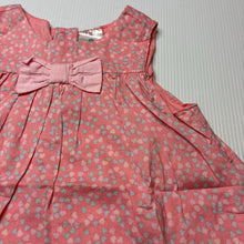 Load image into Gallery viewer, Girls Target, lined lightweight cotton dress, hearts, EUC, size 000, L: 31cm