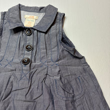 Load image into Gallery viewer, Girls Joe Fresh, blue lightweight cotton shirt dress, GUC, size 00, L: 33cm
