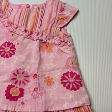 Load image into Gallery viewer, Girls Target, pink floral cotton casual dress, GUC, size 000, L: 35cm