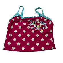 Load image into Gallery viewer, Girls Pacific Cliff, pink spot tankini swim top, GUC, size 1,  